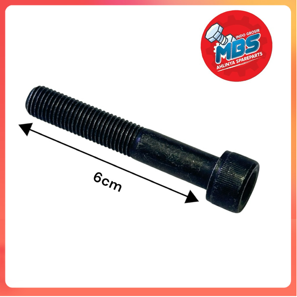 MESIN ORIGINAL BOLT 14 L KEY 6 ซม. LENGTH m10x60 BAUD AREM MONOSHOK ORIGINAL ENGINE EXHAUST MOUNT
