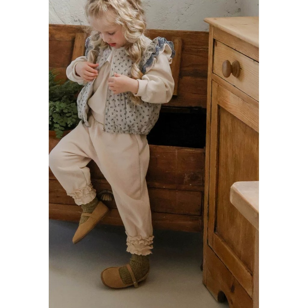 【พร้อมส่ง】「สินค้าลิขสิทธิ์แท้」IRIS KIDS Aw  IKP34083 Lovely pants สไตส์เกาหลี ผ้านุ่มใส่สบาย กางเกงขายาวเด็กผู้หญิง ราคา ถูกที่สุด ดีลบีเคเค แกลเลอรีภาพที่ 6