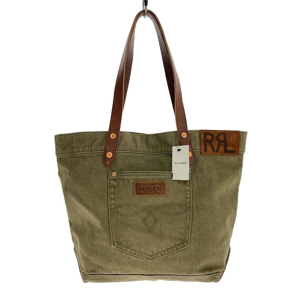 RRL Tote Bag Purse cotton KHK plain RN41381 Direct from Japan Secondhand