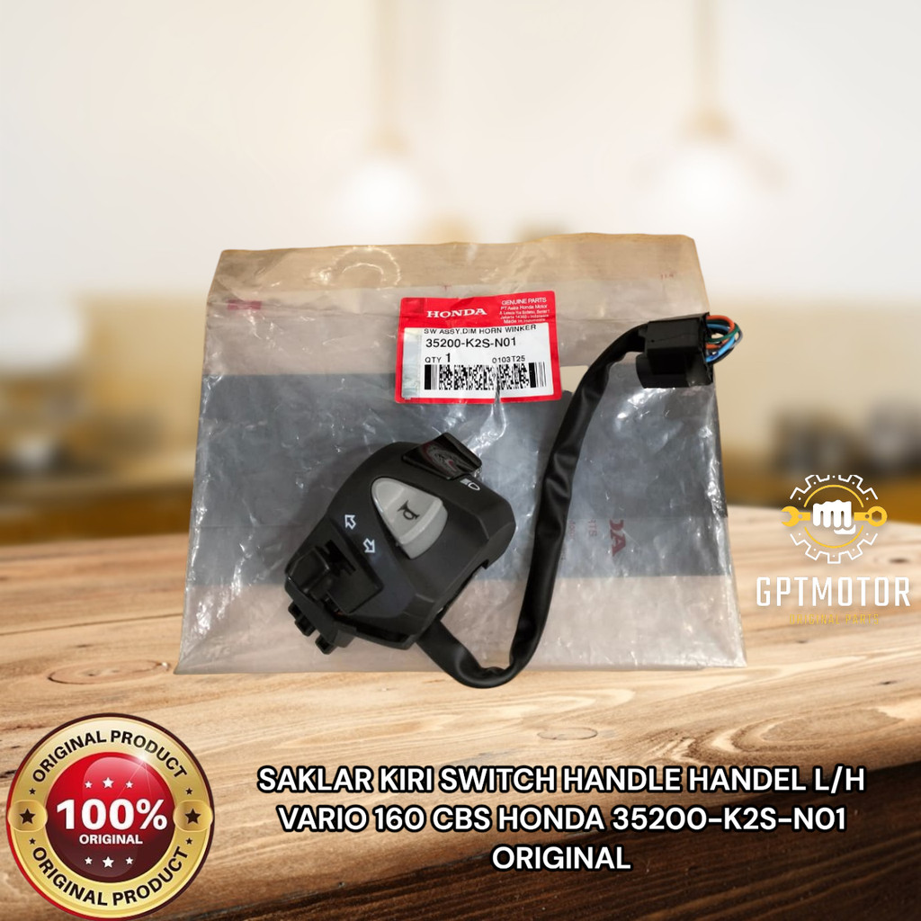สวิตช์ซ้าย HANDLE HANDLE L/H VARIO 160 CBS HONDA 35200-K2S-N01 ต้นฉบับ