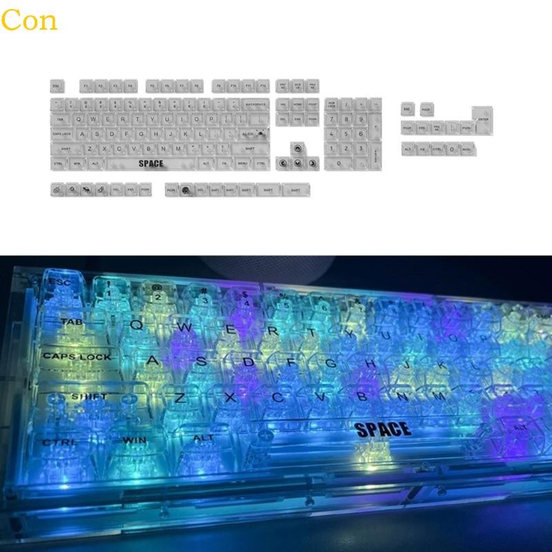 Con Backlit MDA Profile 132Keys Keycaps สําหรับคีย์บอร์ดแบบกลไกคีย์บอร์ดเกม