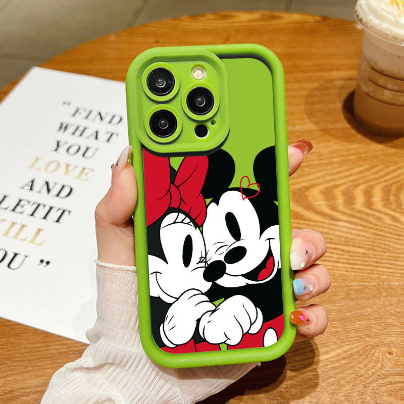 น่ารัก Mickey Minnie สําหรับ OPPO A7 A12S F11 A9X A94 A79 A80 A57 A77 A5S Reno 4F 5F 7Z 8Z A53 A33 A