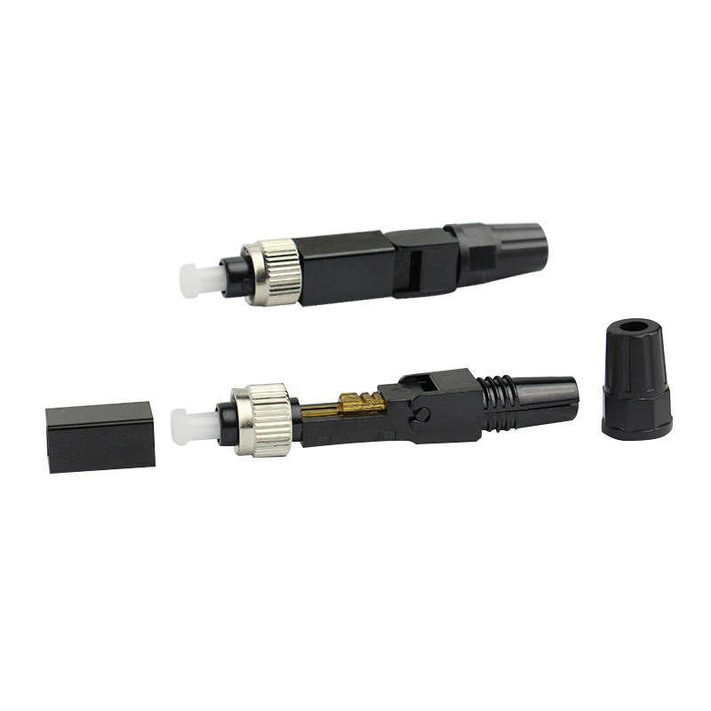 FTTH Telecom ฝัง FC/UPC Optical Fiber Quick Connector สายหนัง Quick Connector Cold Connector