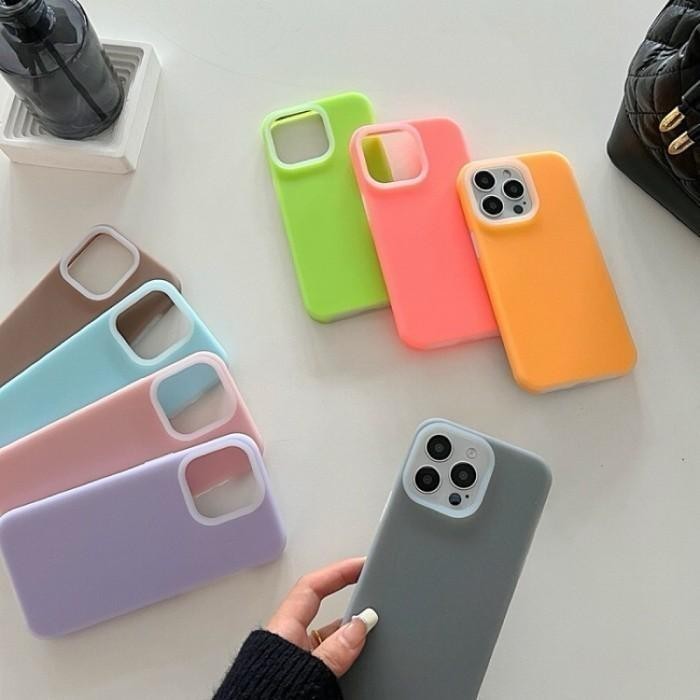 SOFT CASE 2 IN 1 JELLY LIQUID COLOR IPHONE 14 14 PRO 14 PLUS 14 PRO MAX 15 15 PRO 15 PLUS 15 PRO MAX
