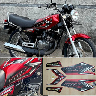 MERAH RED RX KING STRIPING STICKER 2008 RX KING STRIPING FULLSET BLACK RX KING กล่องแบตเตอรี่ EMBLEM