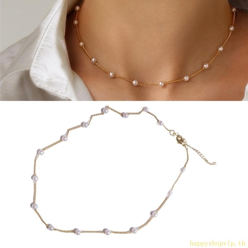 HSV เพอร์ลส์ สร้อยคอมากเม็ดแบบเจ้าสาว สร้อยคอเครื่องประดับแฟชั่นสำหรับงานพิเศษ