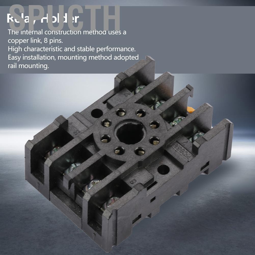 Spucth 8Pin รีเลย์ฐานซ็อกเก็ต 300V 7A PF085A สำหรับเปลี่ยนบ้าน