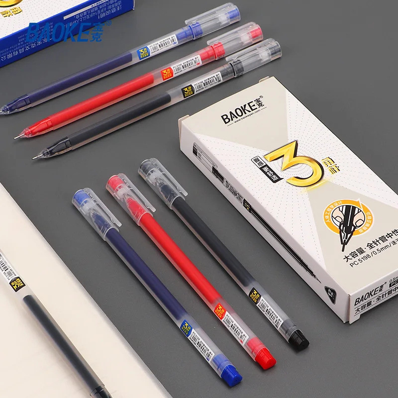 ปากกาเจลเข็มสามเหลี่ยม 0.5 มม. 12 ชิ้น Must-Have