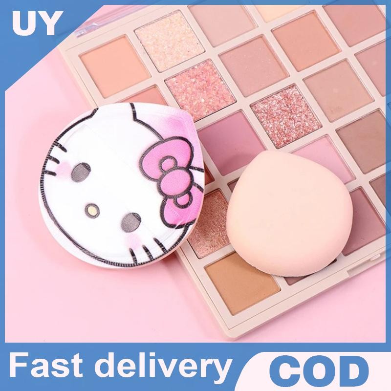 Null Sanrio แต่งหน้าฟองน้ําพัฟกล่องน่ารัก Hello Kitty แต่งหน้าคอนซีลเลอร์ Super Soft Elastic Cotton 