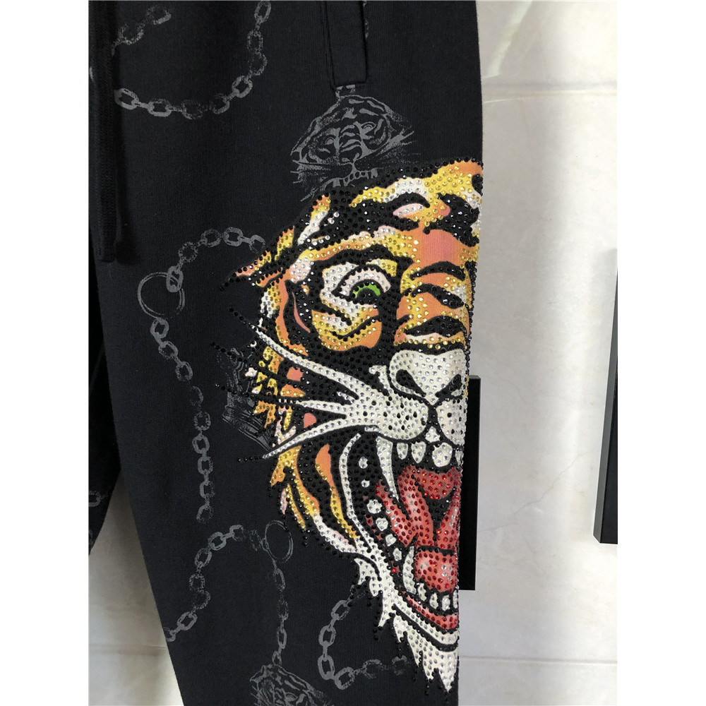 ED Hardy Street Wear กางเกงลําลองสำหรับทั้งผู้ชายและผู้หญิง การออกแบบลายเสือ สไตล์ยอดนิยม