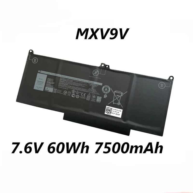 MXV9V 7.6V 60Wh แบตเตอรี่แล็ปท็อปสําหรับ Dell Latitude E5300 E5310 E7300 E7400 5300 5310 7300 7400 7