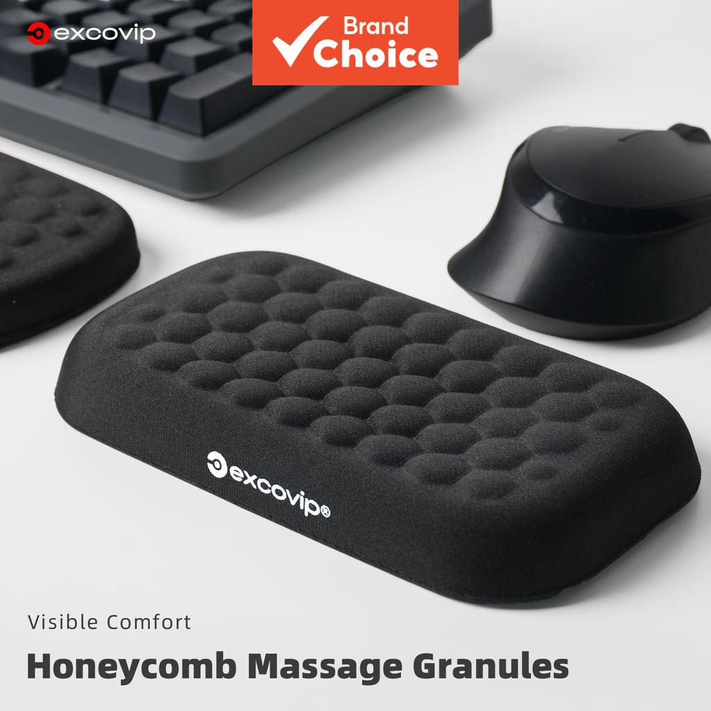 พยุงข้อมือ Simple Black Soft Comfort Anti-slip Ergonomic แล็ปท็อปคอมพิวเตอร์ Study Office อุปกรณ์เสริมคอมพิวเตอร์ exovip