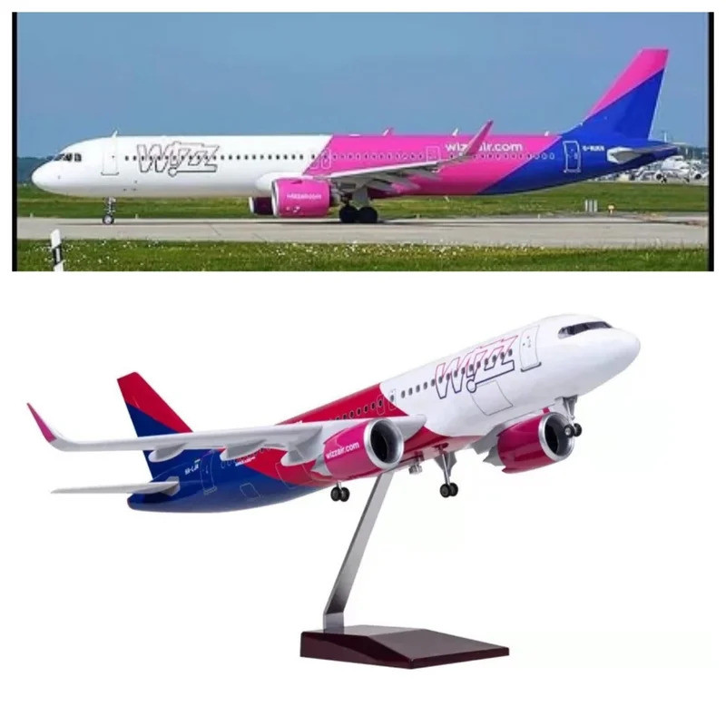 FW Wizzair เครื่องบินรุ่น 47 ซม.1/80 A320neo A320 Neo Wizz เครื่องบินรุ่น Die Casting เครื่องบินของเ