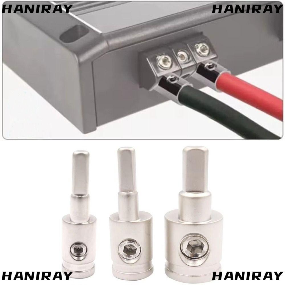 HANIRAY ขั้วต่อเครื่องเสียงรถยนต์, 0GA 4GA 8GA Gold Silver Car Speaker Wire Terminal, ทองแดงบริสุทธิ