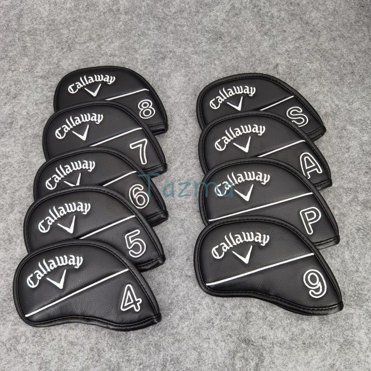 👉 2026 Callaway Branded Golf Club Iron Headcover (4,5,6,7,8,9,P,A,S) Verclo Button Closed