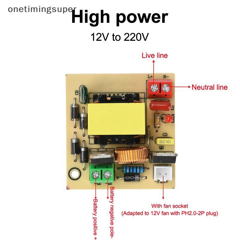 Onetimingsuper DC 12-16.8V ถึง 220V 100W Step Up Power Inverter Module Dual Channel Boost Regulator OTP