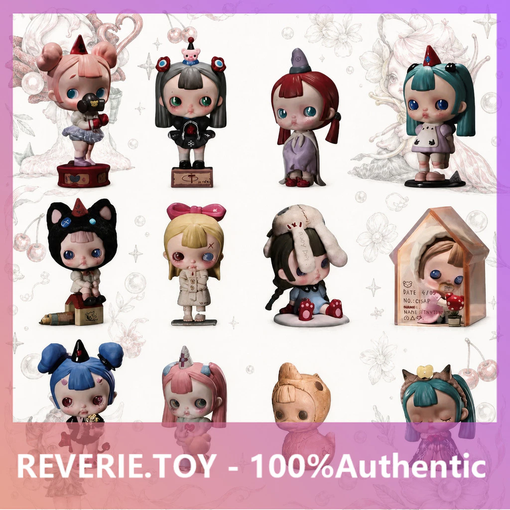 P POPMART TINYTINY Opening White Series Mystery Box ของขวัญของเล่นอินเทรนด์