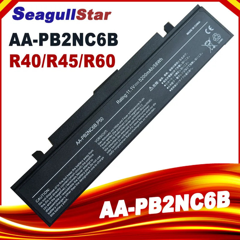 แบตเตอรี่โน๊ตบุ๊คสําหรับ Samsung R60 R39 R40 R408 R41 R45 AA-PB2NC6B AA-PB2NC6B/E AA-PB2NC6W AA-PB4N