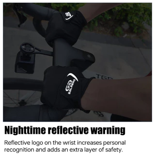 PHMAX Full Finger Anti Slip ถุงมือขี่จักรยานกันกระแทกหน้าจอสัมผัส Breathable MTB ถุงมือจักรยาน