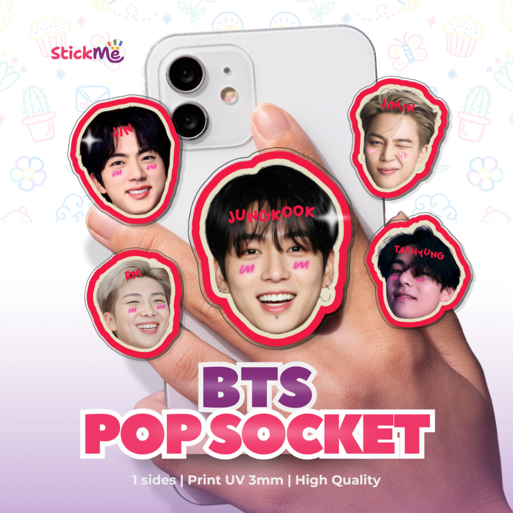 Stickme Pop Socket HP Eksklusif IDOL KPOP BTS อะคริลิค 3MM Series Assoris Stylish Aesthetic Holder HP