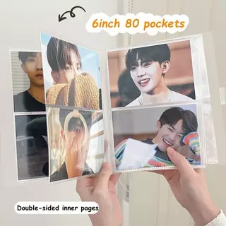 อัลบั้มใส่โฟโต้การ์ด 3/6นิ้ว สมุดเก็บการ์ดไอดอล โพลารอยด์ 80/120/160/240ช่อง ปกใส กันฝุ่น พกพาง่าย สำหรับรูปถ่าย