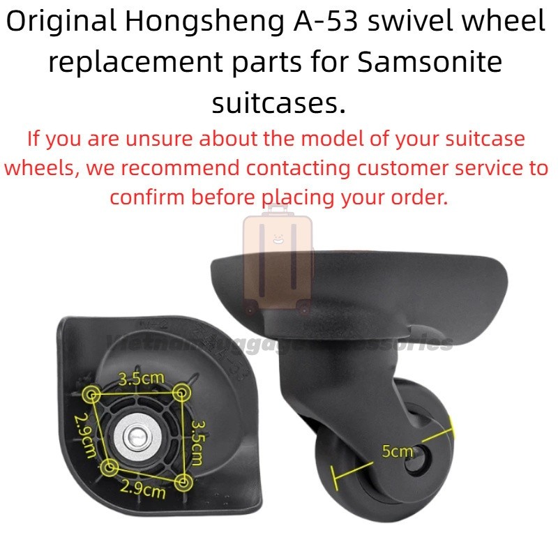 Hongsheng A-53 กระเป๋าเดินทางล้อหมุนอะไหล่, Universal กระเป๋าเดินทางล้อล้อ Fit Samsonite กระเป๋าเดิน