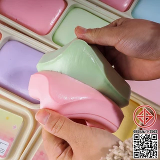 สกุชชี่ ไอติมมูสSquishy สคลายแรงดัน กล่องหนึ่งมีสอง สองสี เหนียวที่เพิ่มขึ้นช้า ของเล่นบีบอัดของเล่น