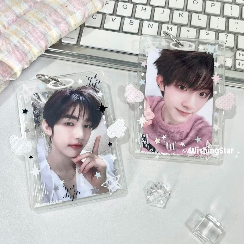 Angel Star Frame Photocard Holder เฟรมการ์ด ปีกนางฟ้า ลายดาวสุดคิวท์ ใส่โฟโต้การ์ดได้ 2 ใบ