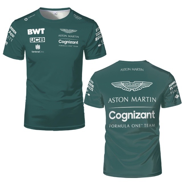 เสื้อยืด Aston Martin F1 2026 - เสื้อยืดโอเวอร์ไซส์พิมพ์ลาย 3D, Motorsport Streetwear Top