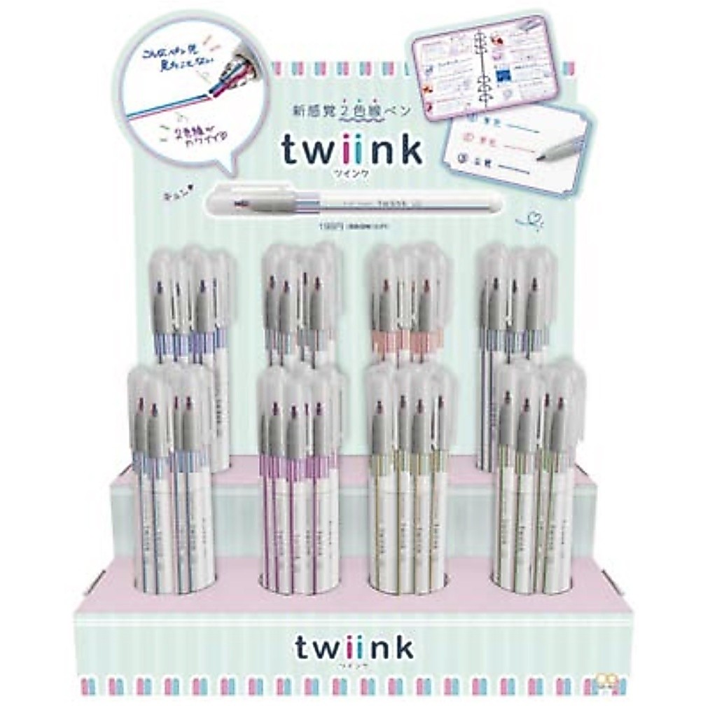 SUNSTAR ปากกาสีสองหัว ปากกาสี ปากกาสองสี TWINK 2 COLOR PEN นำเข้าจากญี่ปุ่น