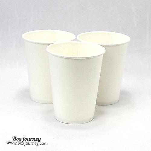 Boxjourney แก้วกระดาษ 8 oz. ไม่มีหู สีขาว(50 ชิ้น/แพ็ค)