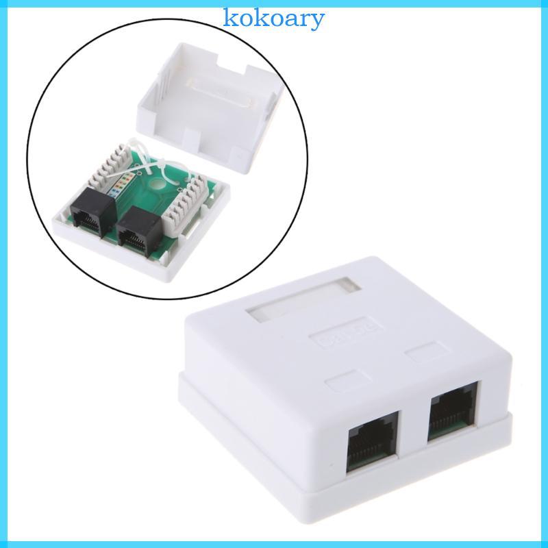 KOK Keystone Jack Wall Plate พร้อม RJ45 Keystone Coupler ใส่ Cat5e โมดูล