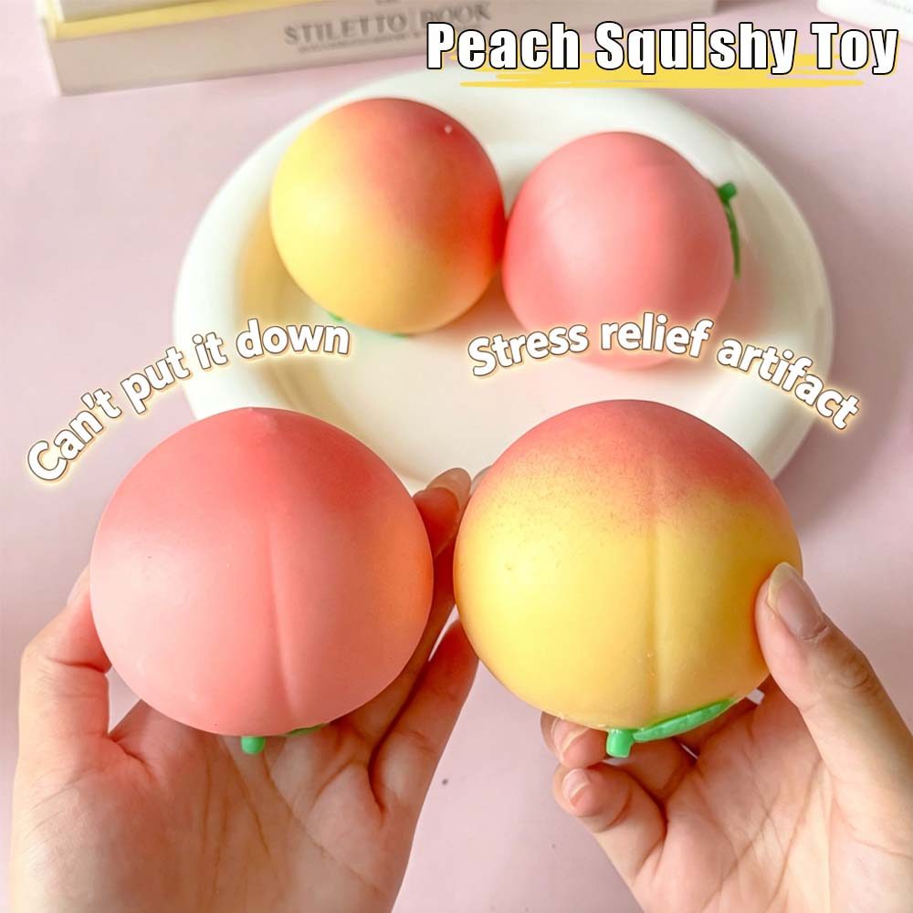 ผลไม้รูป Ibloom Peach Fidget Toy ของเล่นหยิกมือน้ําหนักเบาให้สงบอารมณ์ระคายเคืองใช้ทุกวัน