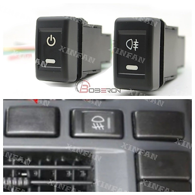 Xinfan ปุ่มสวิตช์ควบคุมกระจกมองหลังรถยนต์ LED BSM สําหรับ Isuzu KV100 700P