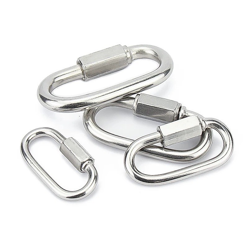 NL-คาราบิเนอร์ ตะขอล็อค ควิกลิงค์ Quick Link Stainless ทนทาน แข็งแรง รับน้ำหนักได้ดี ไม่เป็นสนิม