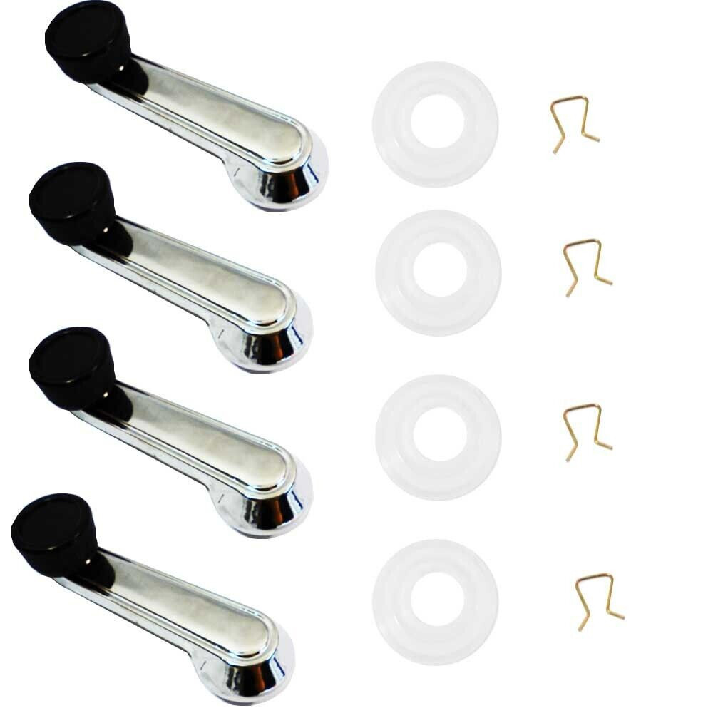 FOR TOYOTA CORONA RT80 RT81 RT84 RT100 4D CHROME METAL CRANK DOOR HANDLE x4 pcs.