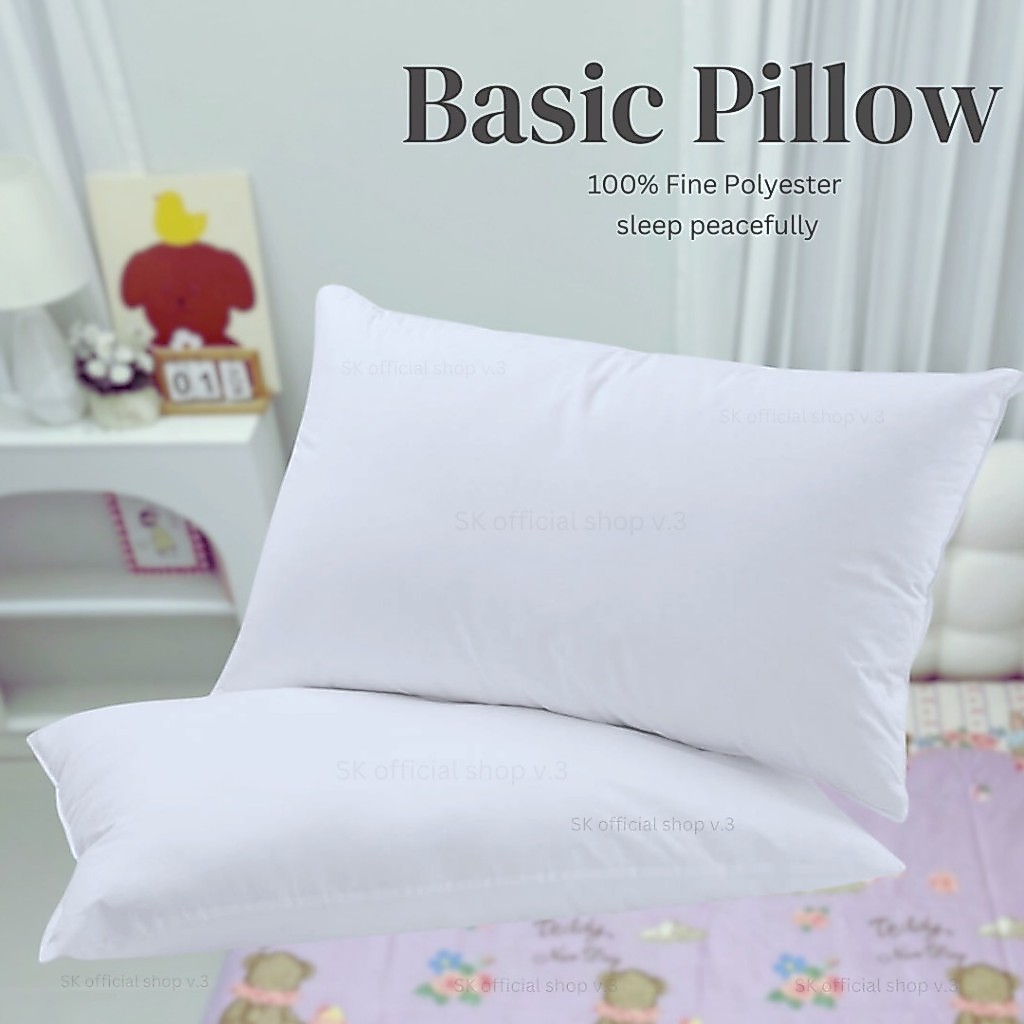 หมอนหนุน หมอนข้างเนื้อผ้าไมโครไฟเบอร์ ใยสังเคราะห์ Polyester 100% ป้องกันไรฝุ่น