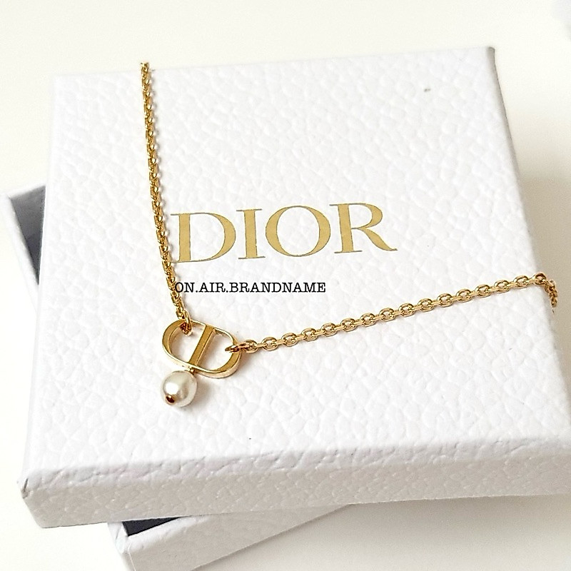 🎉ถูกสุด💯ของแท้👍🏻New dior petit CD necklace สร้อยคอ มุก รุ่นสุดฮิต