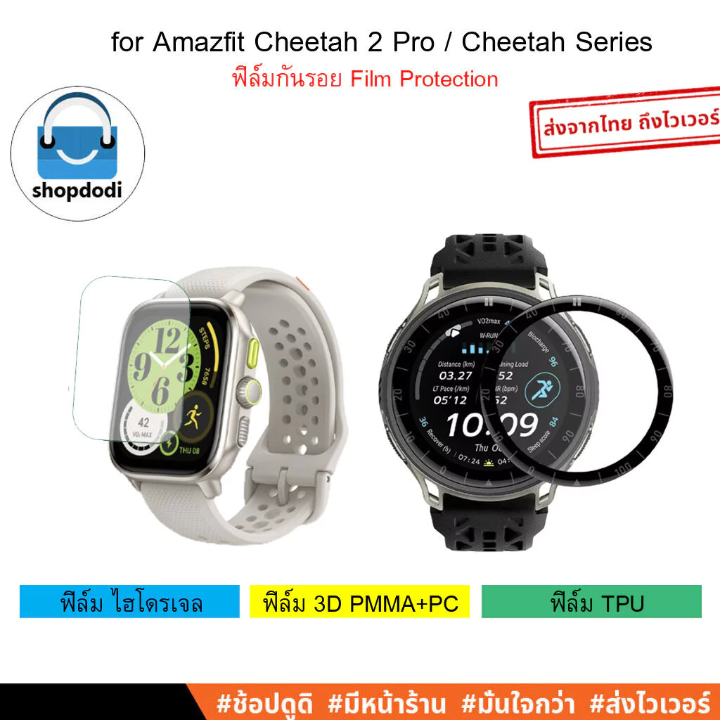 Shopdodi ฟิล์ม สำหรับ Amazfit Cheetah2 Pro Cheetah 2 Ultra Cheetah Square Film ฟิล์มกันรอย