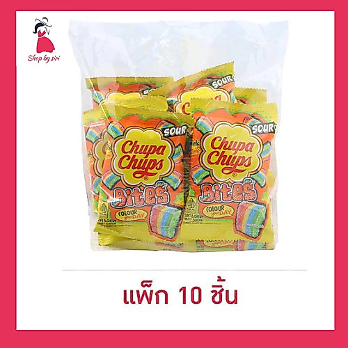 จูปาจุ๊ปส์ เยลลี่ซาวส์ไบท์ 24.2 กรัม (แพ็ก 10 ชิ้น)