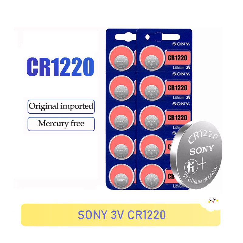 SONY 3V CR1220 CR 1220 ECR1220 GPCR1220 BR1220 LM1220 DL1220 แบตเตอรี่ลิเธียมสําหรับนาฬิกา