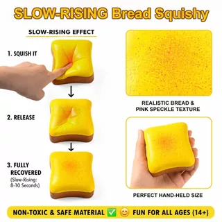 4PCS Big Butter Toast Decompression ของเล่น Squishy จําลองสแควร์ขนมปังบีบ Squishy ของเล่นช้า Rising ความเครียดบรรเทาจําลองประดิษฐ์ขนมปัง