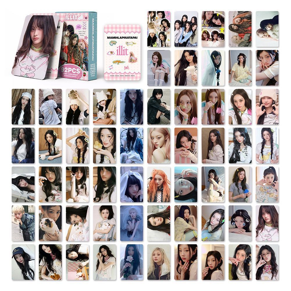 92 ILLIT Photocard ของขวัญอัลบั้ม MAMIHLAPINATAPAI การ์ด MOKA MINJU สติกเกอร์การ์ด LOMO