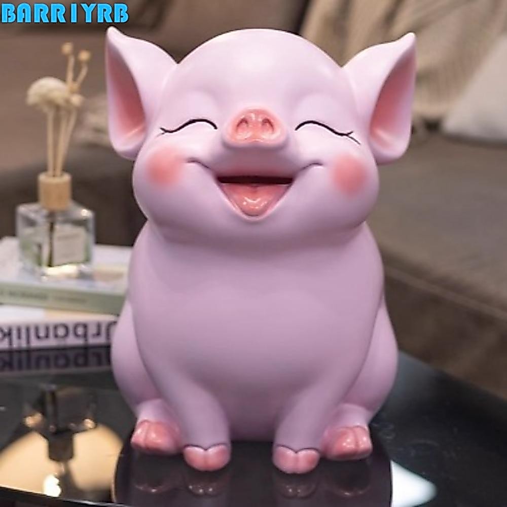 BARR1YRB กระปุกออมสินหมู, เปิดกล่องตกแต่งสัตว์, ถังออมทรัพย์สร้างสรรค์การ์ตูนความจุขนาดใหญ่กล่องเงินการ์ตูนตกแต่งบ้าน