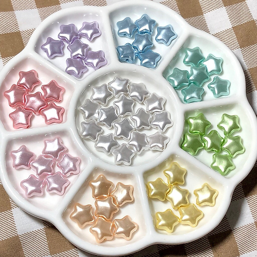 ลูกปัดดาวมุก ซองละ10ชิ้น พร้อมส่งจากไทย