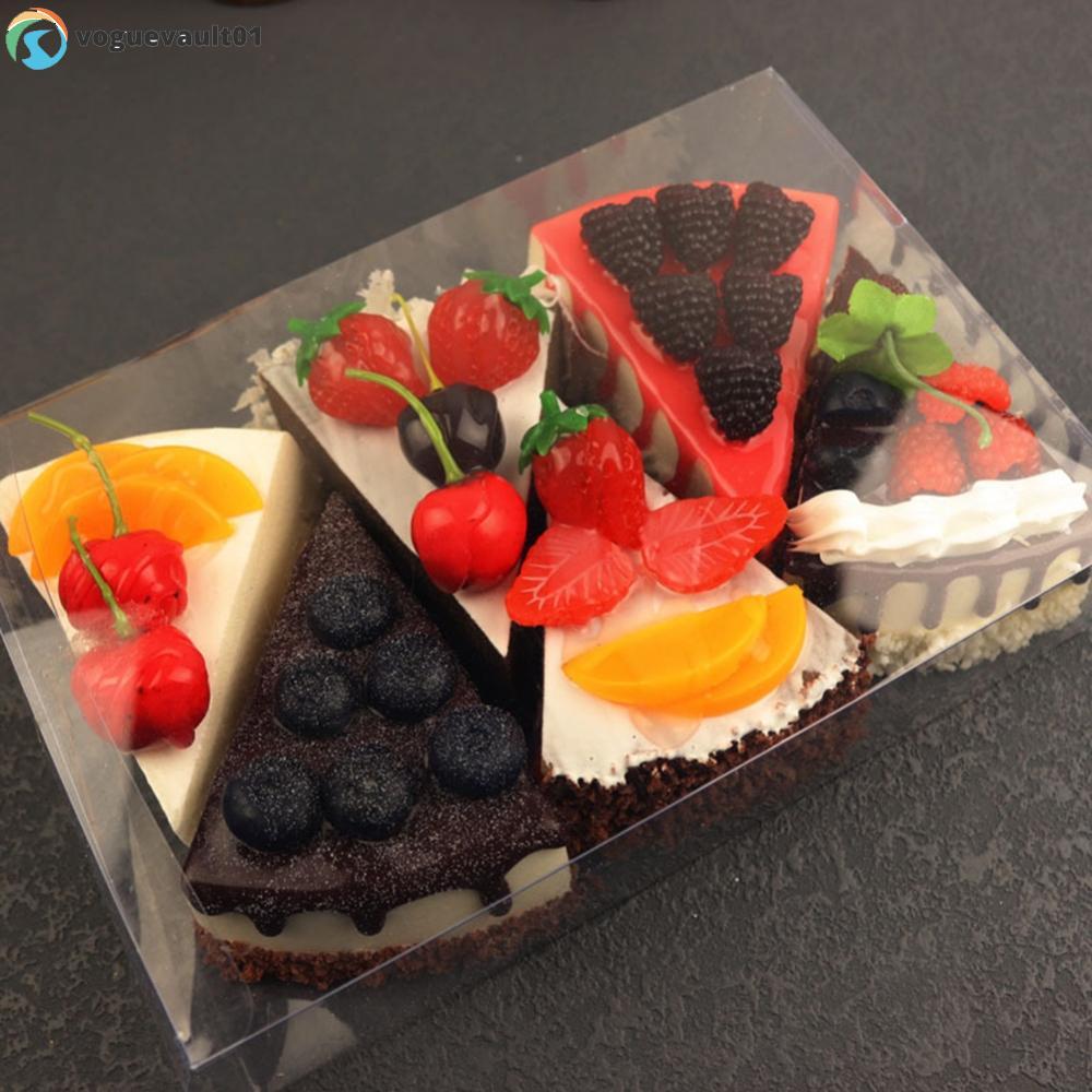 Fake Slice Cake High Quality Craftsmanship Realistic Cute Design Bright S