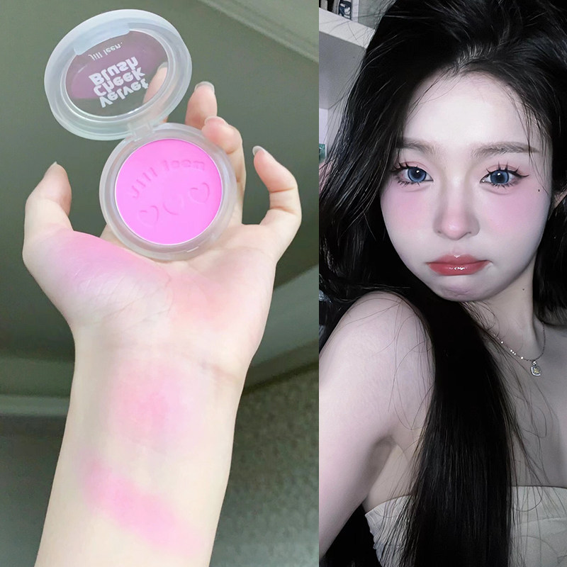Yi Mengling สไตล์เดียวกัน!JILL LEEN Monochrome Blush สีม่วง 18 Sun Red Repairing ความจุ 02 ขยายสี ji