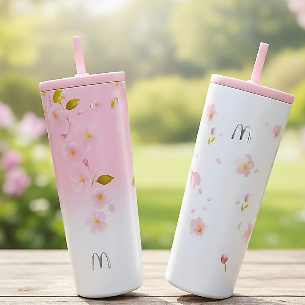 (ทักลด50%) พร้อมส่ง แก้วเก็บความเย็น Blossom Bliss Tumbler เก็บเย็น 10ชม. mcdonald ลิขสิทธิ์แท้