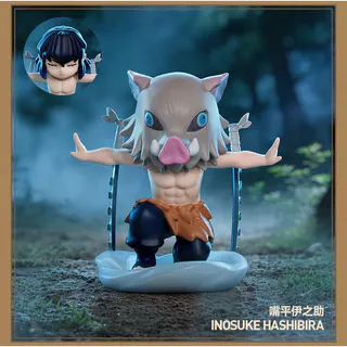 P POPMART Demon Slayer Combat Series Figure-Made Mystery Box ของขวัญตกแต่ง