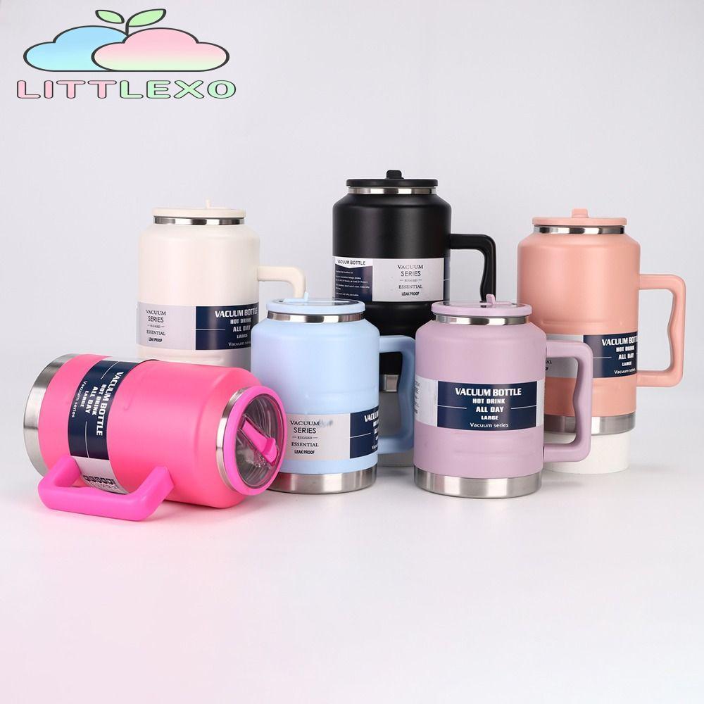 LITTLEX ขวดน้ํา, สแตนเลส 2L กีฬาขวดน้ํา, แบบพกพาฉนวนหักทน BPA ฟรีขวดยิมสําหรับชายหญิง